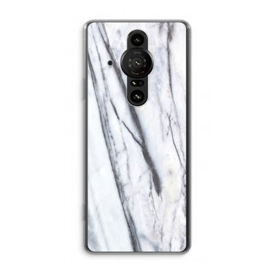 Gestreepte marmer: Sony Xperia Pro-I Transparant Hoesje