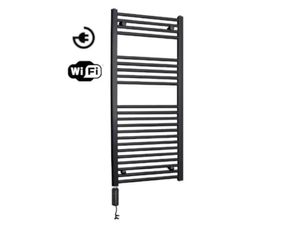 Radiator Sanicare Snode Met Wifi 111,8 x 45 cm Zwart Met Thermostaat Chroom