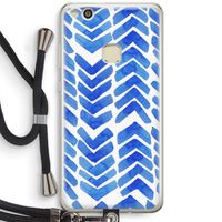 Blauwe pijlen: Huawei Ascend P10 Lite Transparant Hoesje met koord