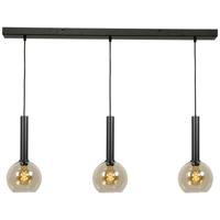 Masterlight Zwarte eettafel hanglamp Bella 3-lichts 2981-05-05-100-3-20