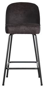 WOOOD Barkruk 'Vogue' (zithoogte 65cm) Leder, kleur Zwart