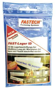 FASTECH® 610-010-Bag Klittenband-markeringsveld Om vast te plakken Wit 10 stuk(s)