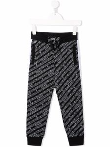 Givenchy Kids pantalon de jogging à imprimé chaînes - Noir