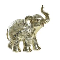 Items Olifant dierenbeeld - goud - polyresin - 24 x 10 x 24 cm - home decoratie   - - thumbnail