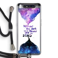 Stars quote: Samsung Galaxy A80 Transparant Hoesje met koord