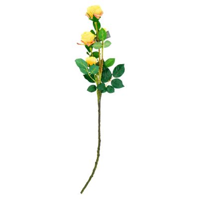 Kunstbloem Rozentak Geel 76cm