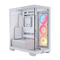 Case per PC - CORSAIR - Mid-Tower in vetro temperato 3500X RSR ARGB - 3 ventole a rotore inverso ARGB - Bianco