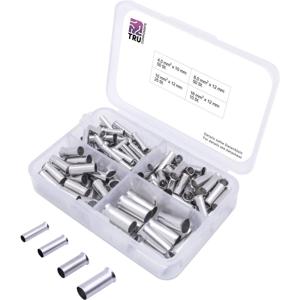 TRU COMPONENTS T1903C024 Assortiment adereindhulzen 4 mm², 6 mm², 10 mm², 16 mm² Ongeïsoleerd Zilver 135 stuk(s)