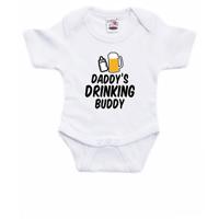 Daddys drinking buddy - geboorte cadeau - kraamcadeau - rompertje - wit - voor babys