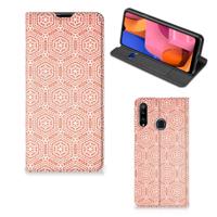 Samsung Galaxy A20s | Hoesje met Magneet | Pattern Orange