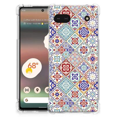 Google Pixel 6A Anti-Shock Hoesje Tiles Color Google Pixel 6A Anti-Shock Hoesje Tiles Color