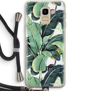 Bananenbladeren: Samsung Galaxy J6 (2018) Transparant Hoesje met koord