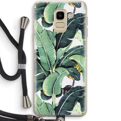 Bananenbladeren: Samsung Galaxy J6 (2018) Transparant Hoesje met koord