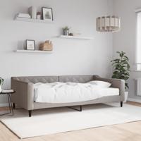 Slaapbank met matras 100x200 cm stof taupe