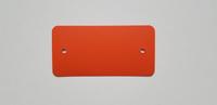 PVC labels 54x108 mm oranje 2 gaten 1000