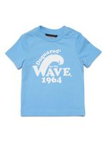 DSQUARED2 KIDS t-shirt en coton à imprimé Wave 1964 - Bleu - thumbnail