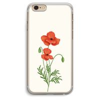 Red poppy: iPhone 6 Plus / 6S Plus Transparant Hoesje