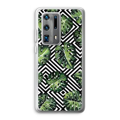 Geometrische jungle: Huawei P40 Pro Plus Transparant Hoesje