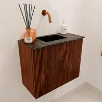 Toiletmeubel Mondiaz Joya Dlux | 50 cm | Meubelkleur Ruby | Faye wastafel Lava Wasbak Midden | Zonder kraangat(en)