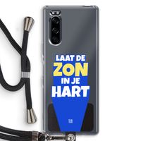 Laat de zon in je hart: Sony Xperia 5 Transparant Hoesje met koord