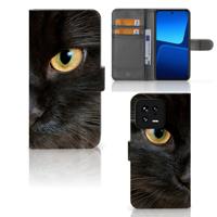 Xiaomi 13 | Telefoonhoesje | Met pasjeshouder | Zwarte Kat
