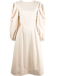MSGM robe mi-longue à découpes - Tons neutres