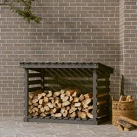 Haardhoutrek 108x73x79 cm massief grenenhout grijs