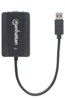 Manhattan 152303 USB 3.2 Gen 1 (USB 3.0) / VGA Adapter [1x USB 3.2 Gen 1 stekker A (USB 3.0) - 1x VGA-bus] Zwart 0.26 m - thumbnail