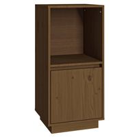 vidaXL Dressoir 38x35x80 cm massief grenenhout honingbruin