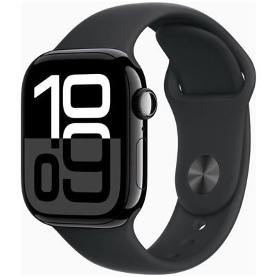 AppleWatch Series 10 GPS 42mm Aluminium Case met Sport Band - M/L Smartwatch Zwart
