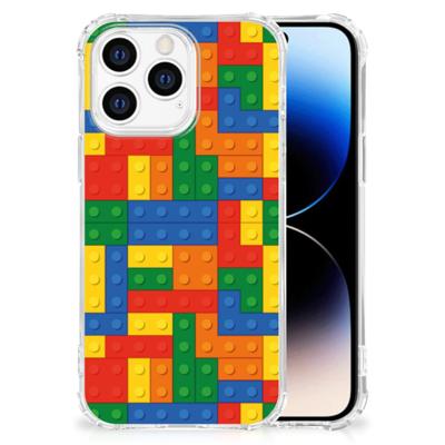 iPhone 14 Pro Doorzichtige Silicone Hoesje Blokken iPhone 14 Pro Doorzichtige Silicone Hoesje Blokken