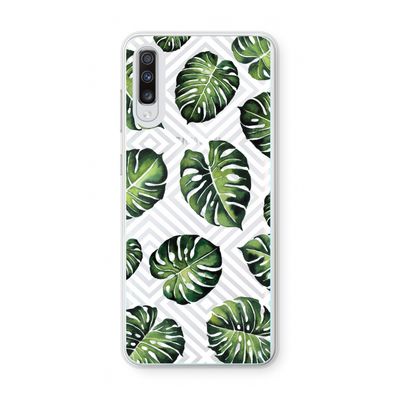 Geometrische jungle: Samsung Galaxy A70 Transparant Hoesje