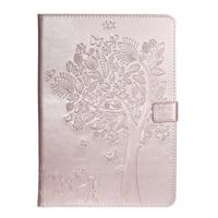 Voor iPad 10 2/Pro 10 5/Air 2019 gedrukt afdrukken kat en boom patroon horizontale Flip lederen draagtas met houder & kaartsleuven & portemonnee (Rose