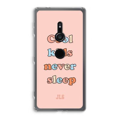 Cool Kids Never Sleep: Sony Xperia XZ2 Transparant Hoesje