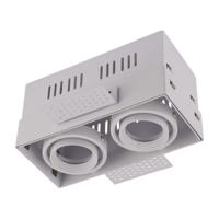 Trimless GU10-armatuur Bastia wit dubbel