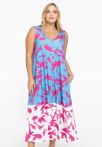 Yoek Mouwloze maxi-jurk St. TROPEZ | Blauw | Maat 42/44
