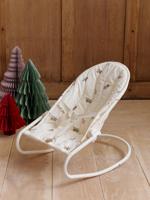 Metalen ligstoel voor poppen ecru