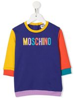 Moschino Kids robe colour block à logo imprimé - Violet