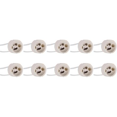 GU10 Fitting/Houder 10 Stuks - Brinton - Keramisch - 15cm Draad