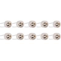 GU10 Fitting/Houder 10 Stuks - Brinton - Keramisch - 15cm Draad