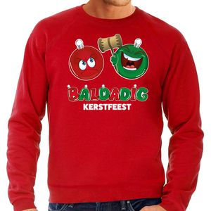 Foute Kersttrui/sweater voor heren - baldadig kerstfeest - rood - brutaal/ontdeugend