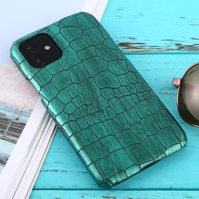 Voor iPhone 11 schokbestendige krokodil textuur beschermhoes (groen)