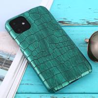Voor iPhone 11 schokbestendige krokodil textuur beschermhoes (groen)