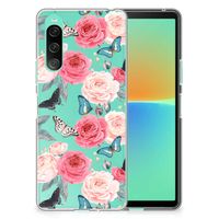 Sony Xperia 10 V TPU Case Butterfly Roses - thumbnail