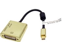 ROLINE GOLD 4K Mini DisplayPort/DVI Adapter, Actief, v1.2, Mini DP Male - DVI Female - thumbnail