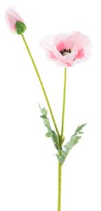 Poppy spray soo pink 62 cm kunstbloemen - Nova Nature