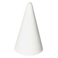Piepschuim kegel - wit - H12 cm - styropor vormen - Hobby/diy - knutselmateriaal Piepschuim kegel - wit - H12 cm - styropor vormen - Hobby/diy - knutselmateriaal