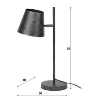 Hoyz - Tafellamp Industrieel - 1 Lamp - Verstelbare Metalen Kap