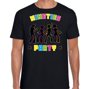 Nineties party verkleed t-shirt heren - jaren 90 feest outfit - 90s party - zwart