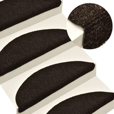 VidaXL Trapmatten zelfklevend 5 stuks 65x21x4 cm donkerbruin halfrond groot